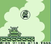 une photo d'Ã©cran de Super Mario Land 2 sur Nintendo Game Boy